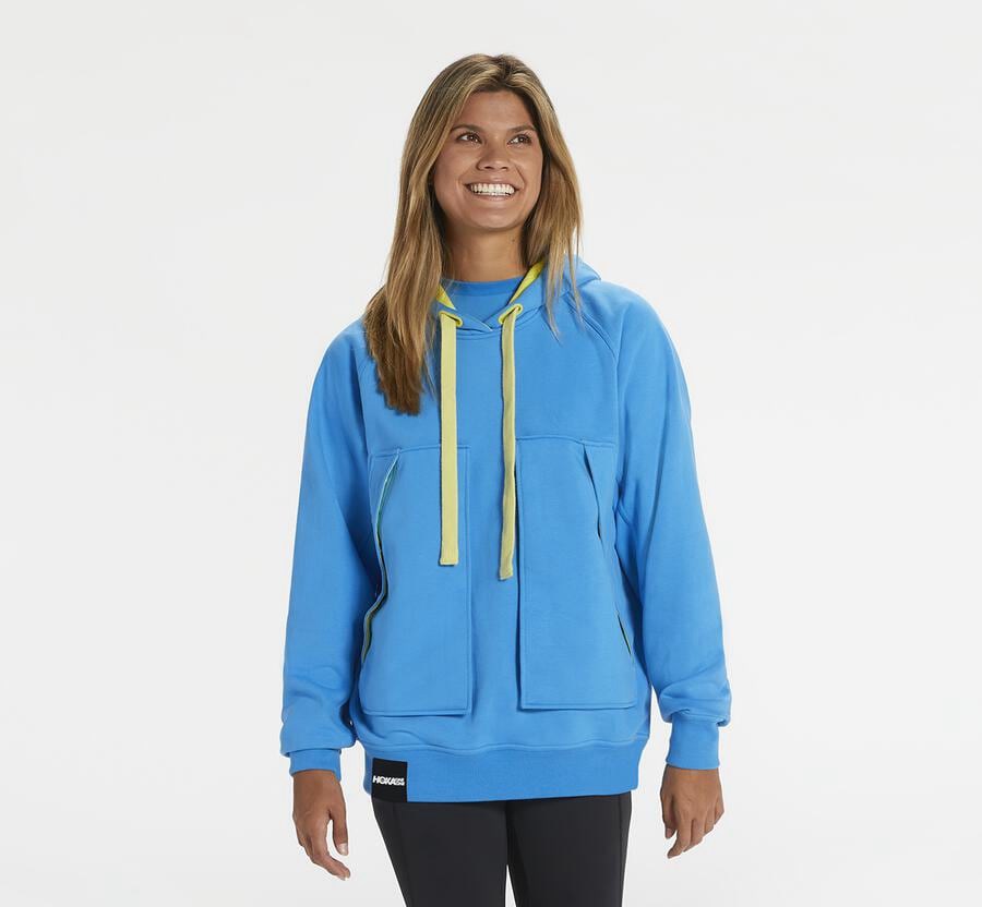 Hoka Australia One One Bondi - Womens Hoodie Blue - FAGOU-7853